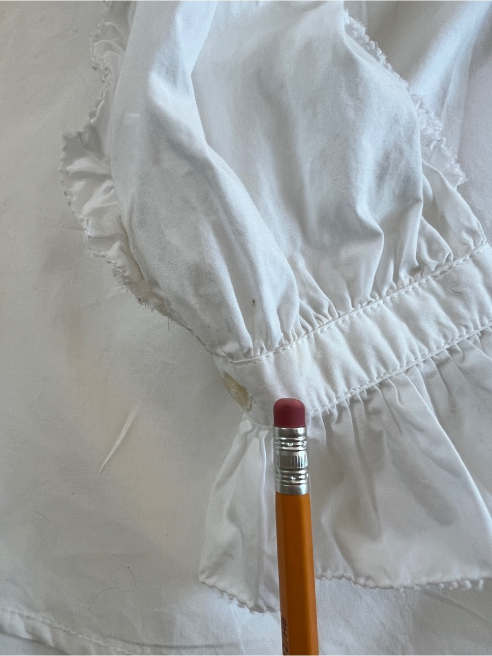J. Crew White Ruffle-Trim Button Front Shirt - Picture 7 of 12